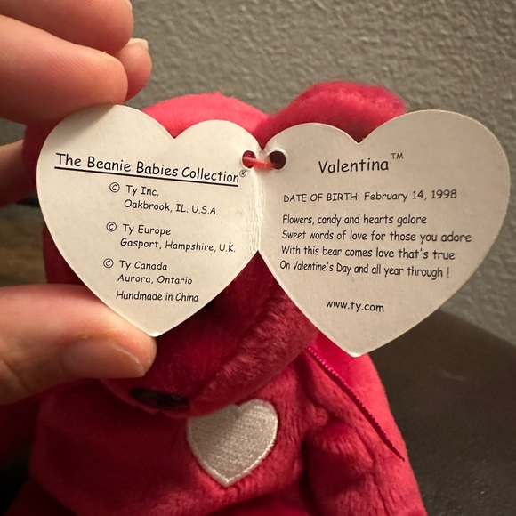 Valentina beanie baby. Rare w/tag errors 1998/99. Holographic tag. - Picture 3 of 7